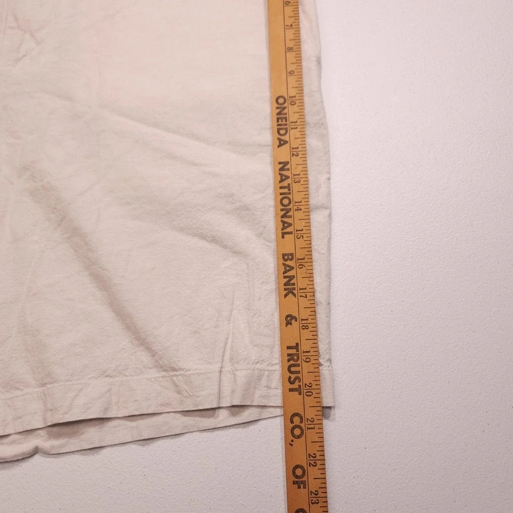 Banana Republic Aiden Shorts Mens 38 Beige Linen Cotton Chino 10 Inseam